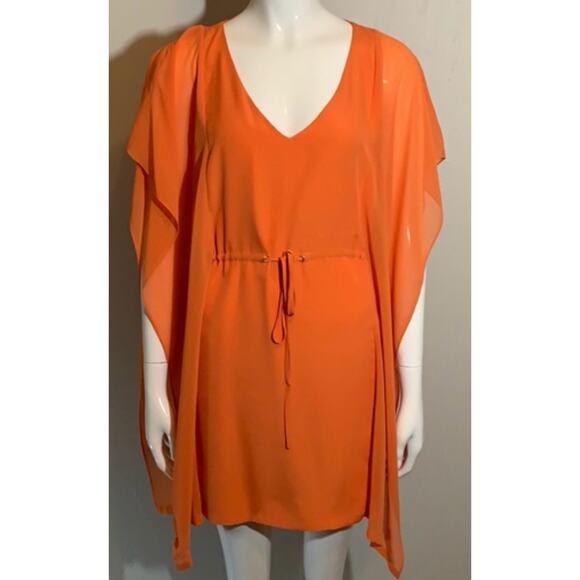 Bebe orange kaftan dress medium - Picture 1 of 7